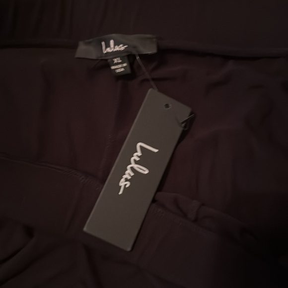 Lulus Knockout Black Wide Leg Pants - Size XL - Picture 6 of 6